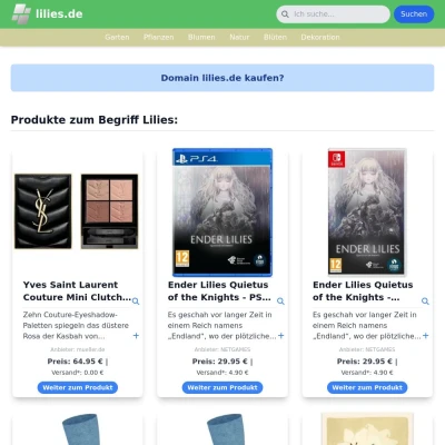 Screenshot lilies.de