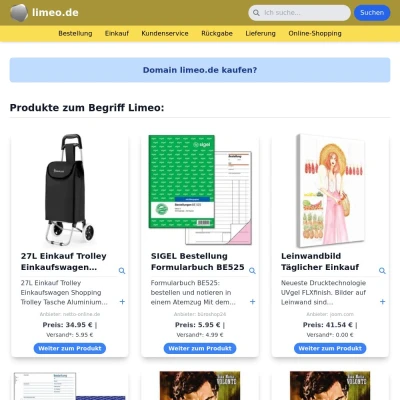 Screenshot limeo.de