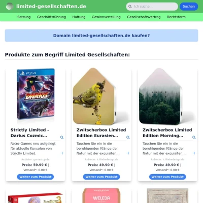 Screenshot limited-gesellschaften.de