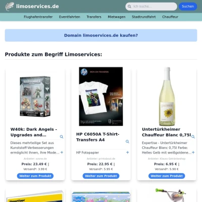 Screenshot limoservices.de