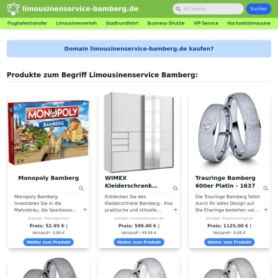Screenshot limousinenservice-bamberg.de