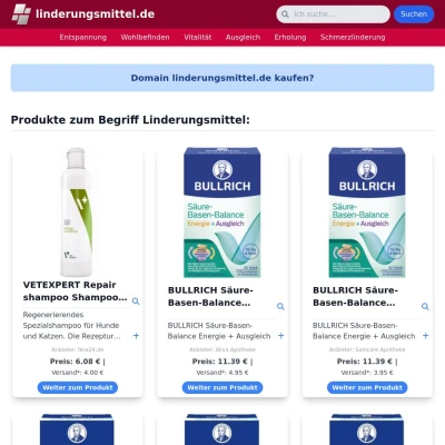 Screenshot linderungsmittel.de