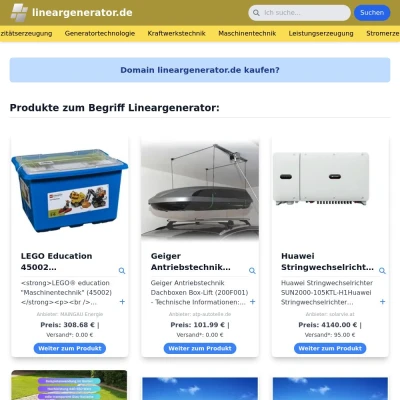 Screenshot lineargenerator.de