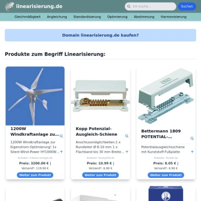 Screenshot linearisierung.de