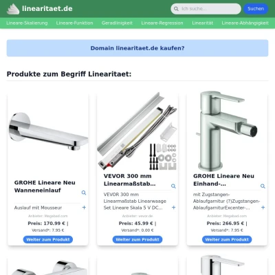 Screenshot linearitaet.de
