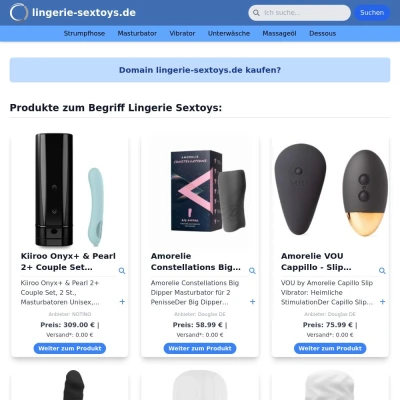 Screenshot lingerie-sextoys.de