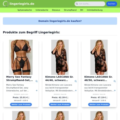 Screenshot lingeriegirls.de