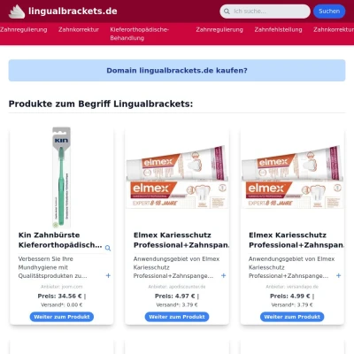 Screenshot lingualbrackets.de