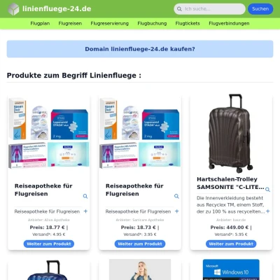 Screenshot linienfluege-24.de