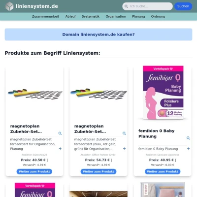 Screenshot liniensystem.de