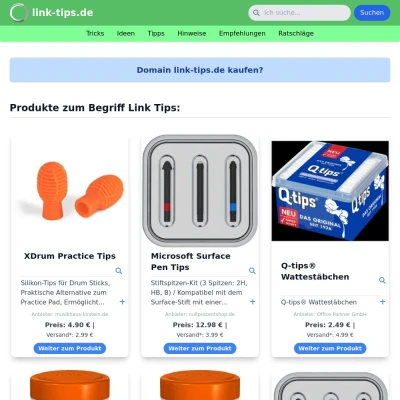 Screenshot link-tips.de