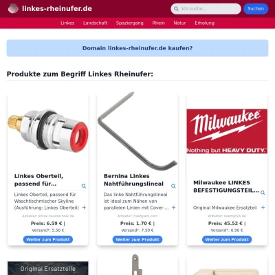 Screenshot linkes-rheinufer.de