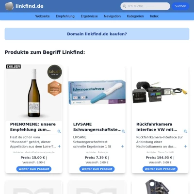 Screenshot linkfind.de