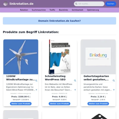 Screenshot linkrotation.de