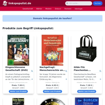 Screenshot linkspopulist.de