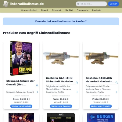 Screenshot linksradikalismus.de