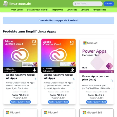 Screenshot linux-apps.de