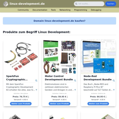 Screenshot linux-development.de