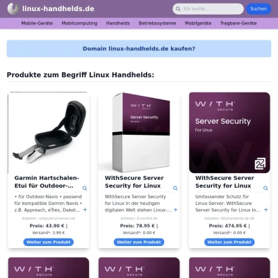 Screenshot linux-handhelds.de