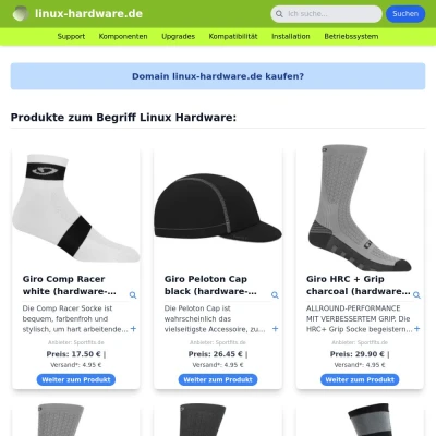 Screenshot linux-hardware.de
