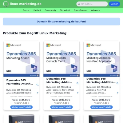 Screenshot linux-marketing.de