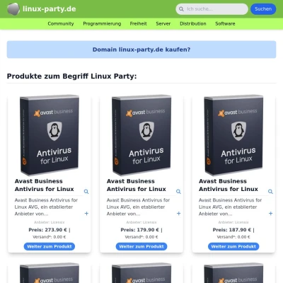 Screenshot linux-party.de