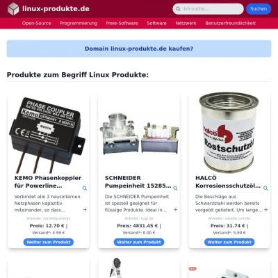 Screenshot linux-produkte.de
