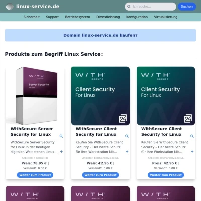 Screenshot linux-service.de