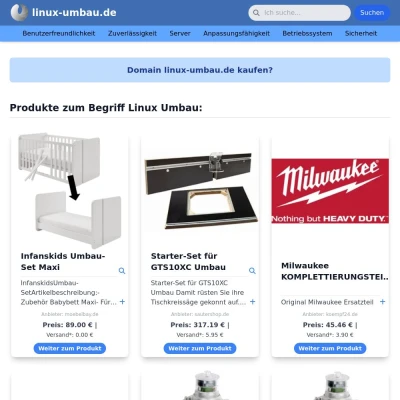 Screenshot linux-umbau.de