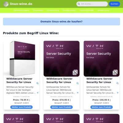 Screenshot linux-wine.de