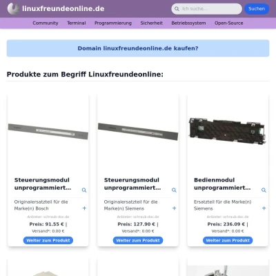 Screenshot linuxfreundeonline.de
