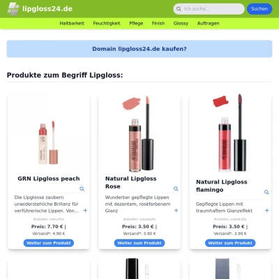 Screenshot lipgloss24.de