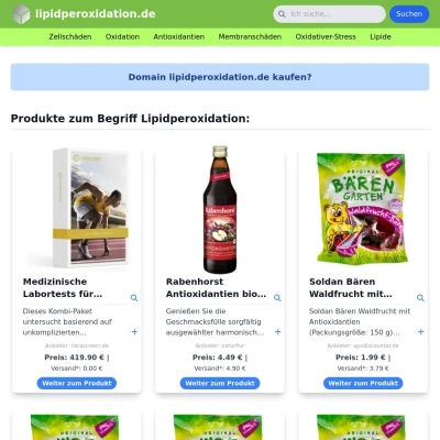 Screenshot lipidperoxidation.de