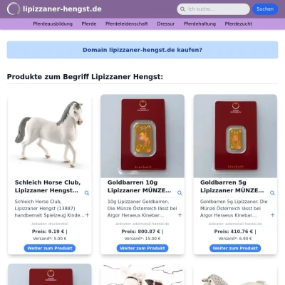 Screenshot lipizzaner-hengst.de