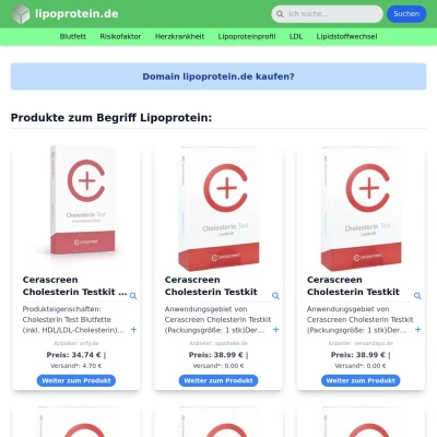 Screenshot lipoprotein.de