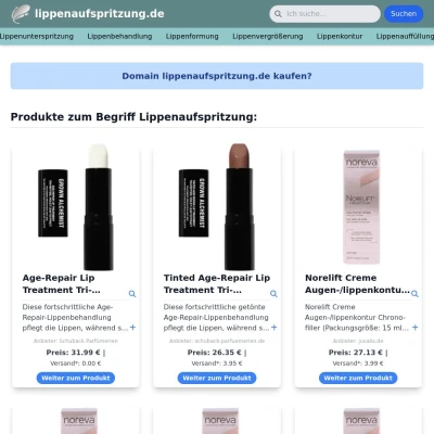 Screenshot lippenaufspritzung.de