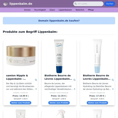 Screenshot lippenbalm.de