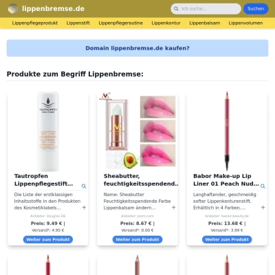 Screenshot lippenbremse.de