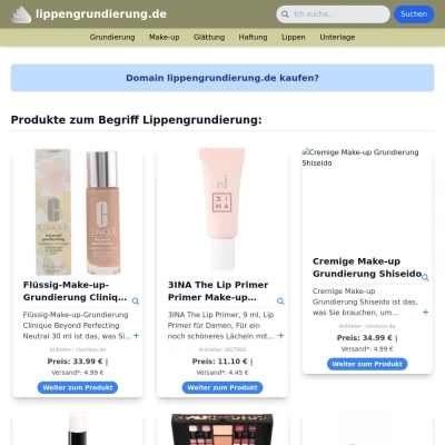 Screenshot lippengrundierung.de