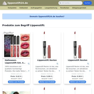 Screenshot lippenstift24.de