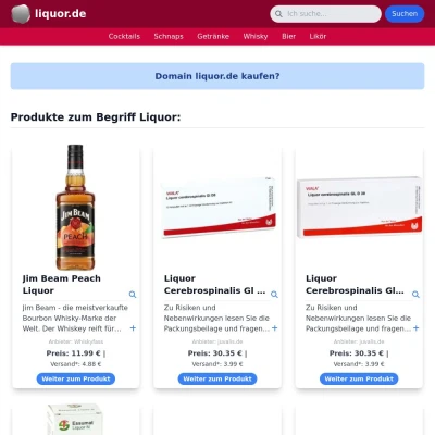 Screenshot liquor.de