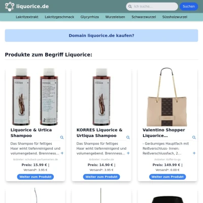 Screenshot liquorice.de