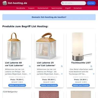 Screenshot list-hosting.de