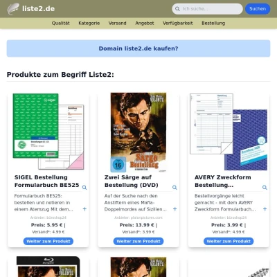Screenshot liste2.de
