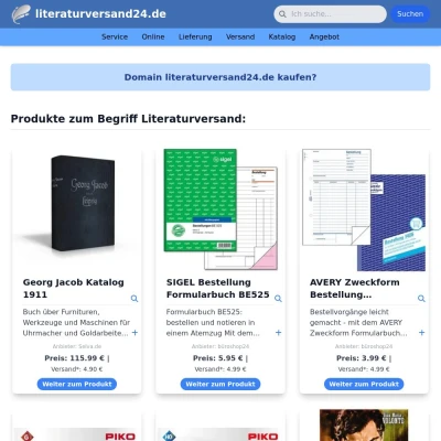 Screenshot literaturversand24.de