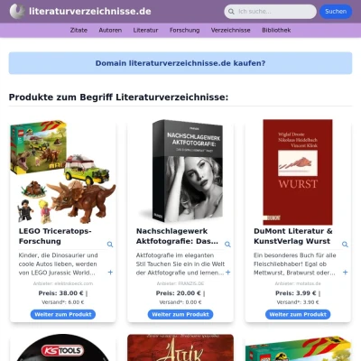 Screenshot literaturverzeichnisse.de