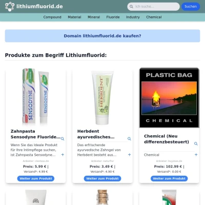 Screenshot lithiumfluorid.de