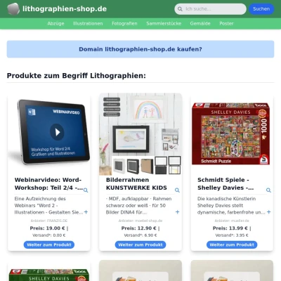 Screenshot lithographien-shop.de