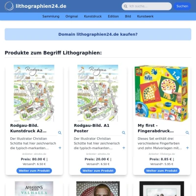 Screenshot lithographien24.de