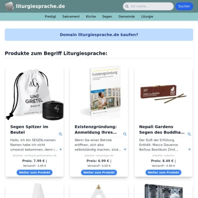 Screenshot liturgiesprache.de